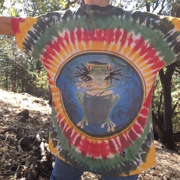 1995 R. Biffle Rasta Frog Tee - Picture 2 of 5